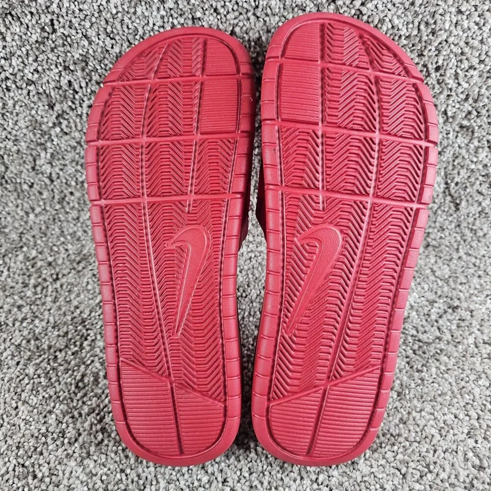 Nike Benassi Solarsoft Slides Mens 7 Red Slip On Sandals Shoes 431884-660 2013